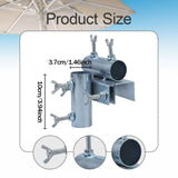Maxbell Deck Umbrella Holder Tricycle Metal Parasol Holder for Fence Courtyard Chair Vertical Horizontal