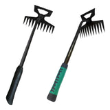 Maxbell Agricultural Cultivator High Carbon Steel for Gardening Mulching Cultivating Green handle