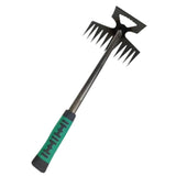 Maxbell Agricultural Cultivator High Carbon Steel for Gardening Mulching Cultivating Green handle