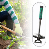 Maxbell Agricultural Cultivator High Carbon Steel for Gardening Mulching Cultivating Green handle
