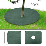 Maxbell 10Pcs Tree Mulch Rings for Weed Control Landscape Round Fruit Tree Protector 72cm 8cm Hole