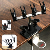 Maxbell Airbrush Clamp on Holder for Garage or Workspace Sturdy Hold 6 Airbrush Pens
