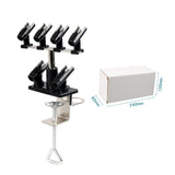 Maxbell Airbrush Clamp on Holder for Garage or Workspace Sturdy Hold 6 Airbrush Pens