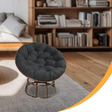 Maxbell Round Chair Cushion Comfortable Hanging Basket Chair Cushion for Living Room black