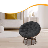 Maxbell Round Chair Cushion Comfortable Hanging Basket Chair Cushion for Living Room black