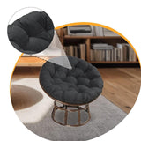 Maxbell Round Chair Cushion Comfortable Hanging Basket Chair Cushion for Living Room black