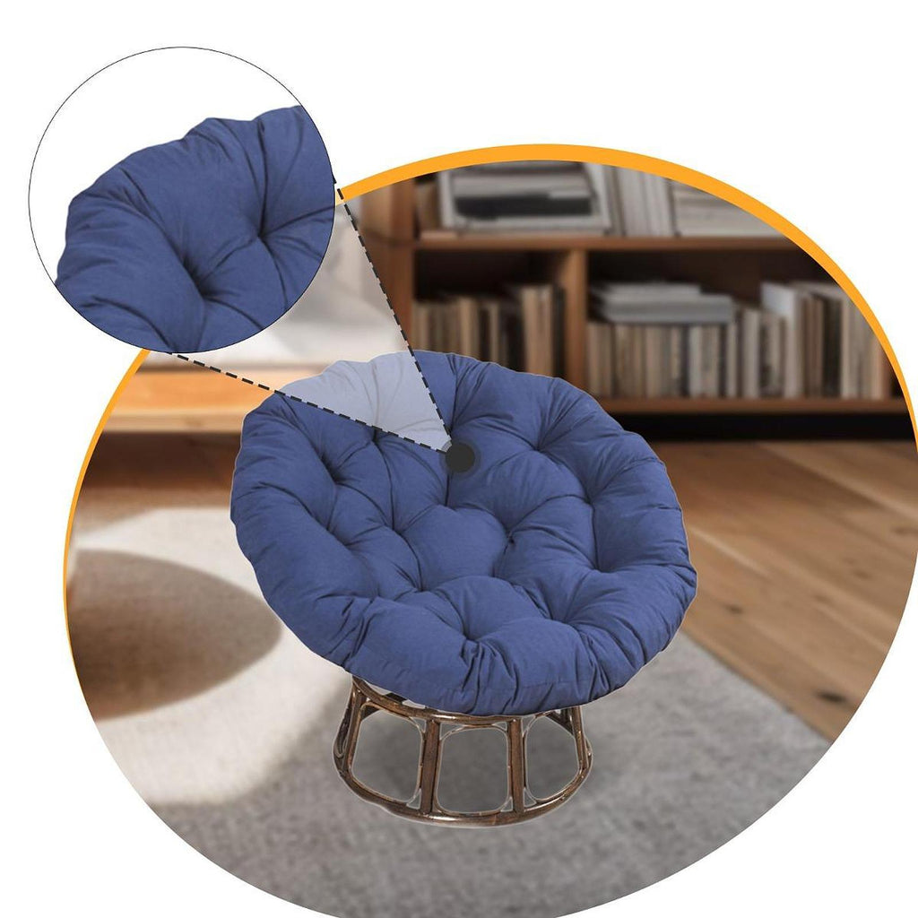 Maxbell Round Chair Cushion Comfortable Hanging Basket Chair Cushion for Living Room Navy