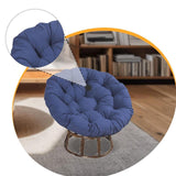 Maxbell Round Chair Cushion Comfortable Hanging Basket Chair Cushion for Living Room Navy