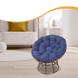 Maxbell Round Chair Cushion Comfortable Hanging Basket Chair Cushion for Living Room Navy
