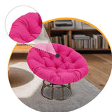 Maxbell Round Chair Cushion Comfortable Hanging Basket Chair Cushion for Living Room Rose red