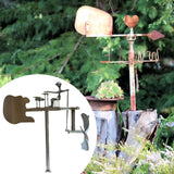 Maxbell Drummer Windmill Garden Decoration Metal Garden Stake for Outdoor Path Porch