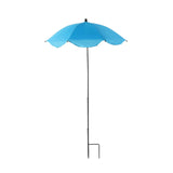 Maxbell Plant Umbrella with Metal Stake Weatherproof Sun Shade Cloth for Garden Beds Blue