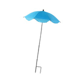 Maxbell Plant Umbrella with Metal Stake Weatherproof Sun Shade Cloth for Garden Beds Blue