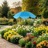 Maxbell Plant Umbrella with Metal Stake Weatherproof Sun Shade Cloth for Garden Beds Blue