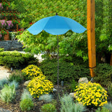 Maxbell Plant Umbrella with Metal Stake Weatherproof Sun Shade Cloth for Garden Beds Blue