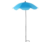 Maxbell Plant Umbrella with Metal Stake Weatherproof Sun Shade Cloth for Garden Beds Blue