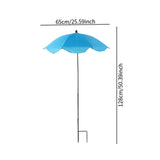 Maxbell Plant Umbrella with Metal Stake Weatherproof Sun Shade Cloth for Garden Beds Blue