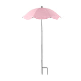 Maxbell Plant Umbrella with Metal Stake Weatherproof Sun Shade Cloth for Garden Beds Pink
