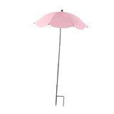 Maxbell Plant Umbrella with Metal Stake Weatherproof Sun Shade Cloth for Garden Beds Pink