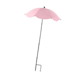 Maxbell Plant Umbrella with Metal Stake Weatherproof Sun Shade Cloth for Garden Beds Pink