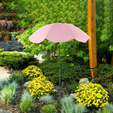 Maxbell Plant Umbrella with Metal Stake Weatherproof Sun Shade Cloth for Garden Beds Pink