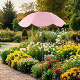 Maxbell Plant Umbrella with Metal Stake Weatherproof Sun Shade Cloth for Garden Beds Pink