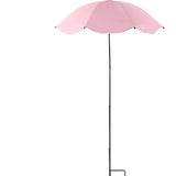Maxbell Plant Umbrella with Metal Stake Weatherproof Sun Shade Cloth for Garden Beds Pink