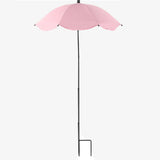 Maxbell Plant Umbrella with Metal Stake Weatherproof Sun Shade Cloth for Garden Beds Pink