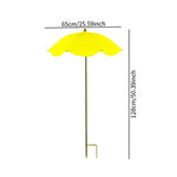 Maxbell Plant Umbrella with Metal Stake Weatherproof Sun Shade Cloth for Garden Beds Yellow