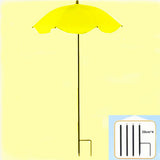 Maxbell Plant Umbrella with Metal Stake Weatherproof Sun Shade Cloth for Garden Beds Yellow