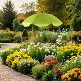 Maxbell Plant Umbrella with Metal Stake Weatherproof Sun Shade Cloth for Garden Beds Green