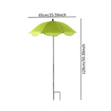 Maxbell Plant Umbrella with Metal Stake Weatherproof Sun Shade Cloth for Garden Beds Green