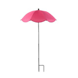Maxbell Plant Umbrella with Metal Stake Weatherproof Sun Shade Cloth for Garden Beds Rose Red