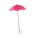 Maxbell Plant Umbrella with Metal Stake Weatherproof Sun Shade Cloth for Garden Beds Rose Red