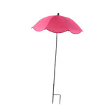 Maxbell Plant Umbrella with Metal Stake Weatherproof Sun Shade Cloth for Garden Beds Rose Red