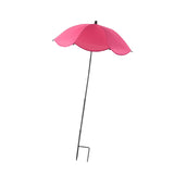 Maxbell Plant Umbrella with Metal Stake Weatherproof Sun Shade Cloth for Garden Beds Rose Red
