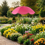 Maxbell Plant Umbrella with Metal Stake Weatherproof Sun Shade Cloth for Garden Beds Rose Red