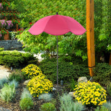 Maxbell Plant Umbrella with Metal Stake Weatherproof Sun Shade Cloth for Garden Beds Rose Red