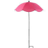 Maxbell Plant Umbrella with Metal Stake Weatherproof Sun Shade Cloth for Garden Beds Rose Red