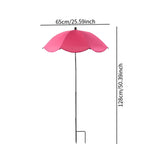 Maxbell Plant Umbrella with Metal Stake Weatherproof Sun Shade Cloth for Garden Beds Rose Red