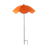 Maxbell Plant Umbrella with Metal Stake Weatherproof Sun Shade Cloth for Garden Beds Orange