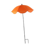 Maxbell Plant Umbrella with Metal Stake Weatherproof Sun Shade Cloth for Garden Beds Orange