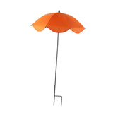 Maxbell Plant Umbrella with Metal Stake Weatherproof Sun Shade Cloth for Garden Beds Orange