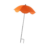 Maxbell Plant Umbrella with Metal Stake Weatherproof Sun Shade Cloth for Garden Beds Orange