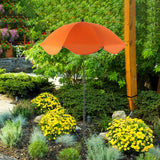 Maxbell Plant Umbrella with Metal Stake Weatherproof Sun Shade Cloth for Garden Beds Orange