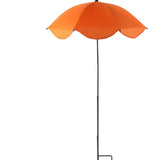 Maxbell Plant Umbrella with Metal Stake Weatherproof Sun Shade Cloth for Garden Beds Orange