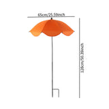 Maxbell Plant Umbrella with Metal Stake Weatherproof Sun Shade Cloth for Garden Beds Orange
