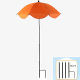 Maxbell Plant Umbrella with Metal Stake Weatherproof Sun Shade Cloth for Garden Beds Orange