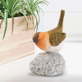Maxbell Bird Statue with Stone Crafts Resin Sculpture for Cabinet Living Room Garden 6.5x6x12cm