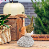 Maxbell Bird Statue with Stone Crafts Resin Sculpture for Cabinet Living Room Garden 6.5x6x12cm